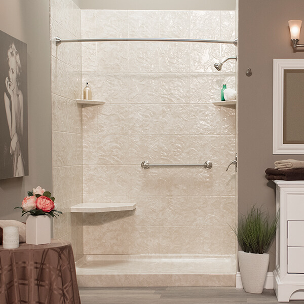 Acrylic walk-in shower