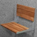 Image showing empty seat installed on shower wall