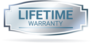 Logo showing a Lifetime Warranty