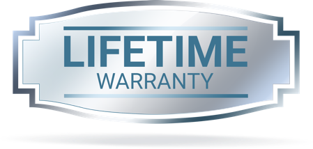 Logo showing a Lifetime Warranty