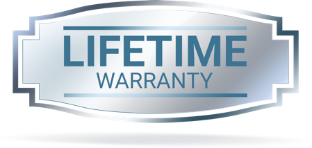 Logo showing a Lifetime Warranty
